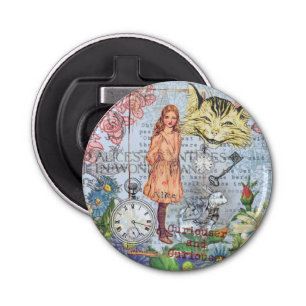 Alice in Wonderland Classic Cheshire Rabbit Alice Button Flesopener