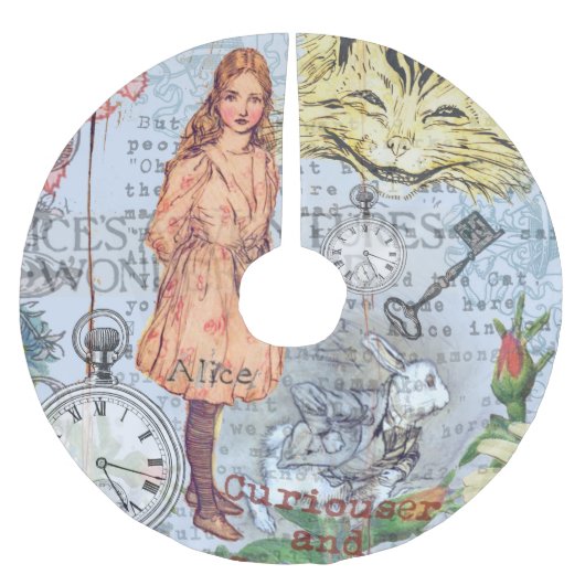 Alice in Wonderland Classic Cheshire Rabbit Alice Kerstboom Rok (Voorkant)