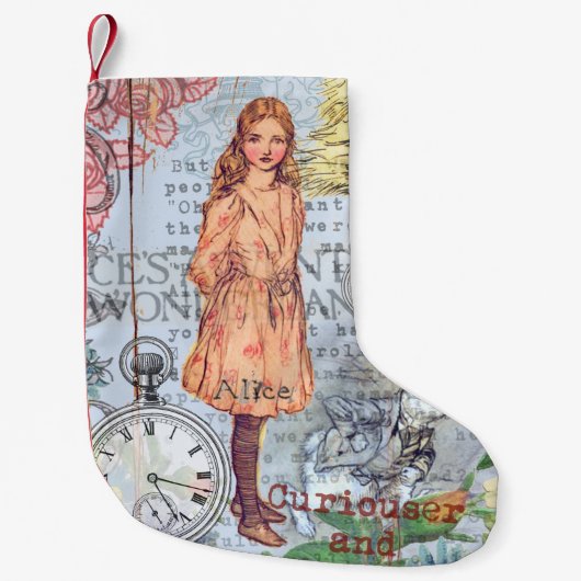 Alice in Wonderland Classic Cheshire Rabbit Alice Kleine Kerstsok (Voorkant)