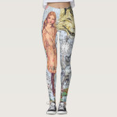 Alice in Wonderland Classic Cheshire Rabbit Alice Leggings (Voorkant)