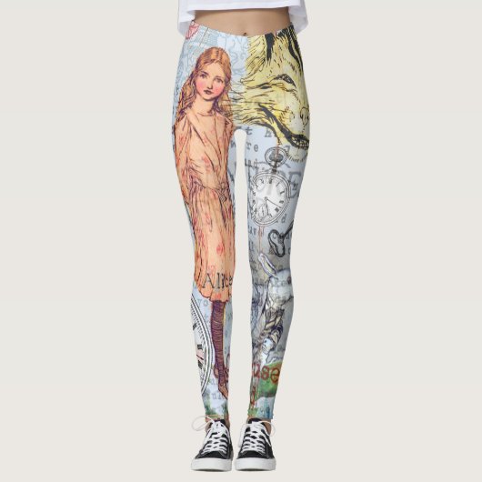 Alice in Wonderland Classic Cheshire Rabbit Alice Leggings (Voorkant)