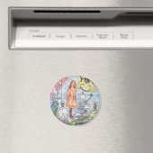 Alice in Wonderland Classic Cheshire Rabbit Alice Magneet (Insitu (Vaatwasser))