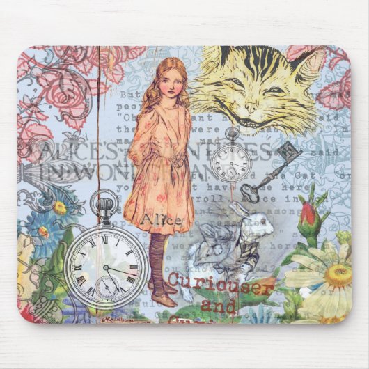 Alice in Wonderland Classic Cheshire Rabbit Alice Muismat (Voorkant)