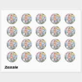 Alice in Wonderland Classic Cheshire Rabbit Alice Ronde Sticker (Vel)