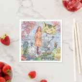 Alice in Wonderland Classic Cheshire Rabbit Alice Servet (Insitu)