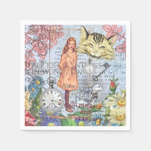 Alice in Wonderland Classic Cheshire Rabbit Alice Servet (Voorkant)
