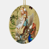 Alice in Wonderland collage Keramisch Ornament (Rechts)