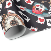 Alice in Wonderland Collage kerstcadeau Cadeaupapier (Rol Hoek)