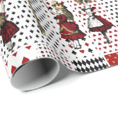 Alice in Wonderland Collage Kerstcadeau Cadeaupapier (Rol Hoek)