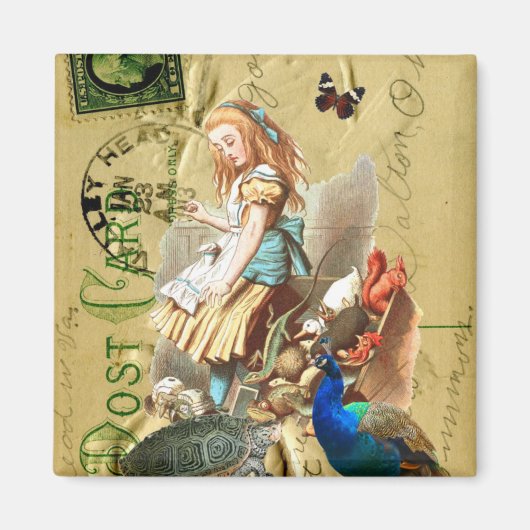  Alice in Wonderland collage Magneet (Voorkant)