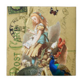Alice in Wonderland collage Tegeltje (Voorkant)