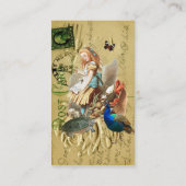  Alice in Wonderland collage Visitekaartje (Achterkant)