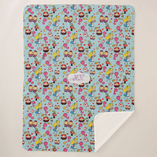 Alice in Wonderland Comforter - ADD Monogram Sherpa Deken (Voorkant)