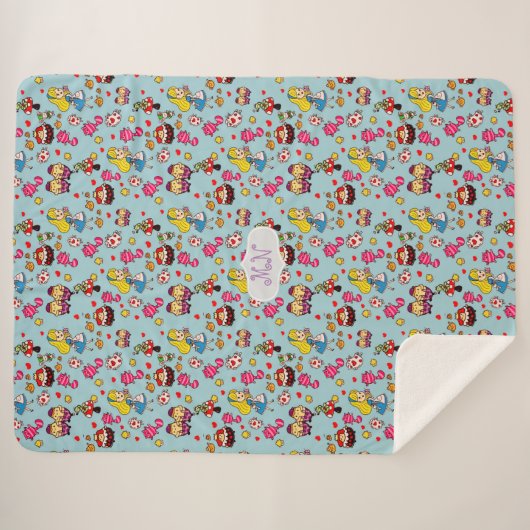 Alice in Wonderland Comforter - ADD Monogram Sherpa Deken (Voorkant (horizontaal))