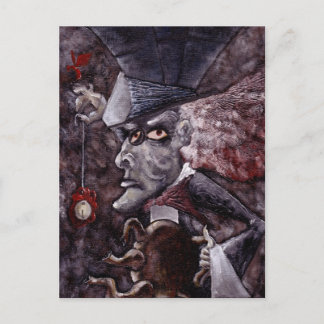 Alice in Wonderland Cubist MAD HATTER Briefkaart