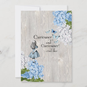 Alice in Wonderland Curiouser Bloemen Wenskaart Bedankkaart
