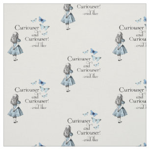 Alice in Wonderland Curiouser Butterflies Fabric Stof