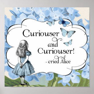 Alice in Wonderland Curiouser Butterflies Poster