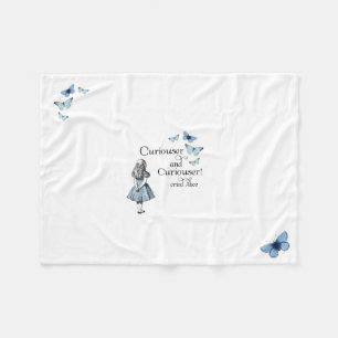 Alice in Wonderland Curiouser Fleece Blanket Deken