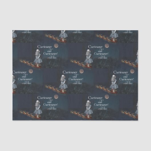 Alice in Wonderland Curiouser Santa Tissue Paper Tissuepapier (Voorkant)