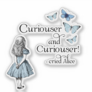 Alice in Wonderland Curiouser Vlinder Sticker