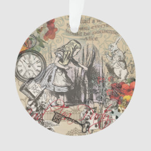 Alice in Wonderland Curtain Nonsense Ornament