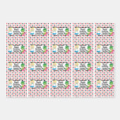 Alice in Wonderland Custom Black Red Birthday Inpakpapier Vel (Voorkant)