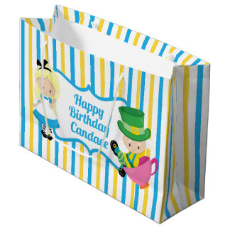 Alice in Wonderland Cute Custom Kids Birthday Girl Groot Cadeauzakje