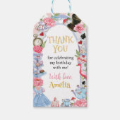 Alice in Wonderland Dank je Label Cadeaulabel (Voorkant)