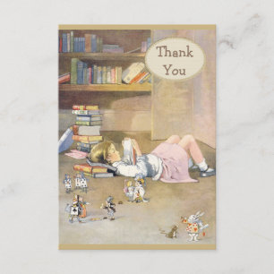 Alice in Wonderland Dank je wel Baby Shower Bedankkaart