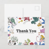 Alice in Wonderland Dankbrief Briefkaart (Voorkant / Achterkant)