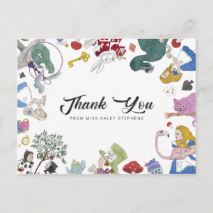 Alice In Wonderland Dankkaart Ansichtkaart Briefkaart