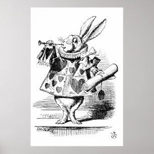 Alice in Wonderland - De Herald (wit konijn) Poster