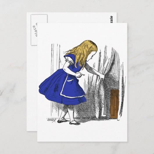 Alice in Wonderland - De kleine deur Briefkaart (Voorkant / Achterkant)