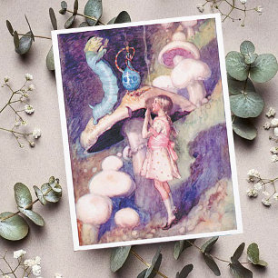  Alice in Wonderland De rups Briefkaart