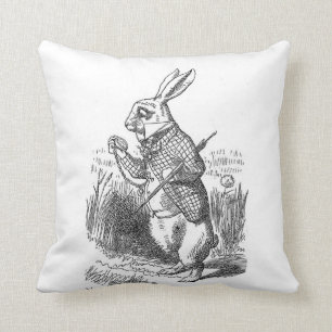 Alice in Wonderland de White Rabbit vintage Kussen