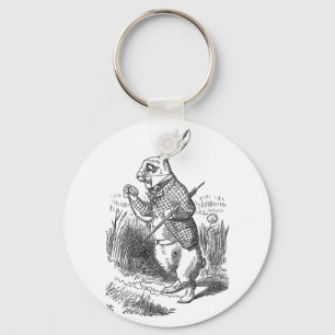 Alice in Wonderland de White Rabbit vintage Sleutelhanger
