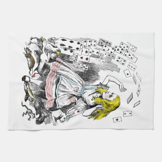 Alice in Wonderland Deck of Cards Tea Towel Theedoek (Horizontaal)