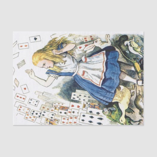 Alice in Wonderland Deck of Kaart Tissuepapier (Voorkant)