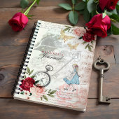 Alice in Wonderland Decoupage Collage Note Notitieboek