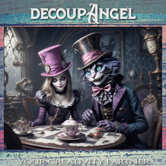 Alice in Wonderland Decoupage Inpakpapier Vel