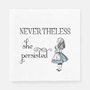 Alice in Wonderland Desondanks Persisted Napkins Servet