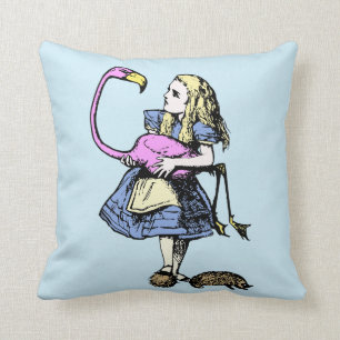 Alice in Wonderland die een glazen sprookje ziet Kussen