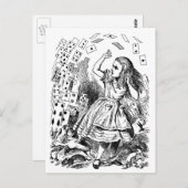 Alice in Wonderland, die kaarten speelt (Voorkant / Achterkant)