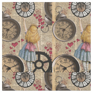 Alice in Wonderland die op tijd onderweg is Stof