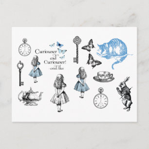 Alice in Wonderland Dingen Briefkaart