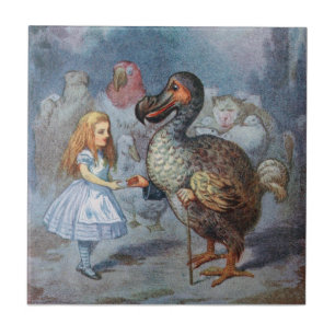 Alice in Wonderland Dodo Art Tile of Trivet Tegeltje