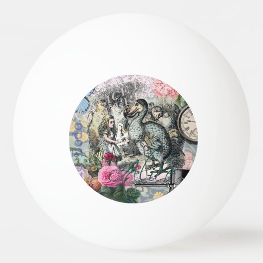 Alice in Wonderland Dodo Classic Artwork Pingpongballen (Voorkant)