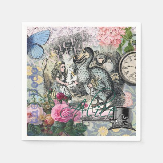 Alice in Wonderland Dodo Classic Artwork Servetten (Voorkant)