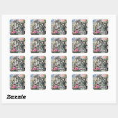 Alice in Wonderland Dodo Classic Artwork Vierkante Sticker (Vel)